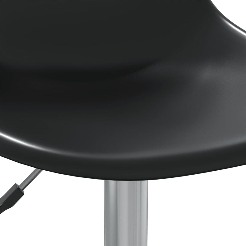 Svingbare spisestoler 2 stk svart PP