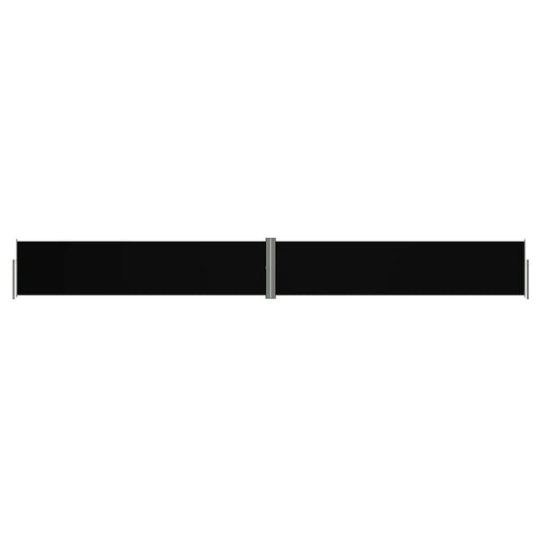 Uttrekkbar sidemarkise svart 117x1000 cm