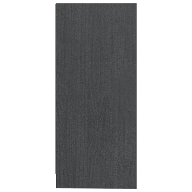 Sideskap grå 35,5x33,5x76 cm heltre furu