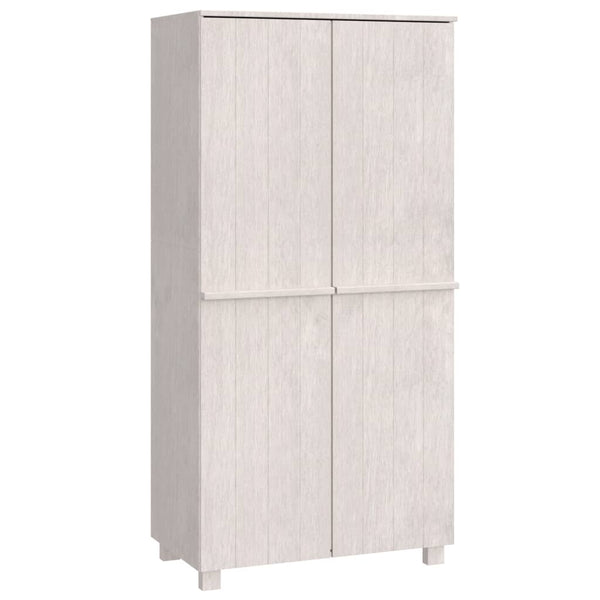 Garderobe hvit 89x50x180 cm heltre furu