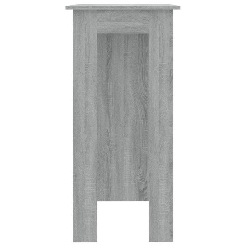Barbord med hylle grå sonoma eik 102x50x103,5 cm sponplate