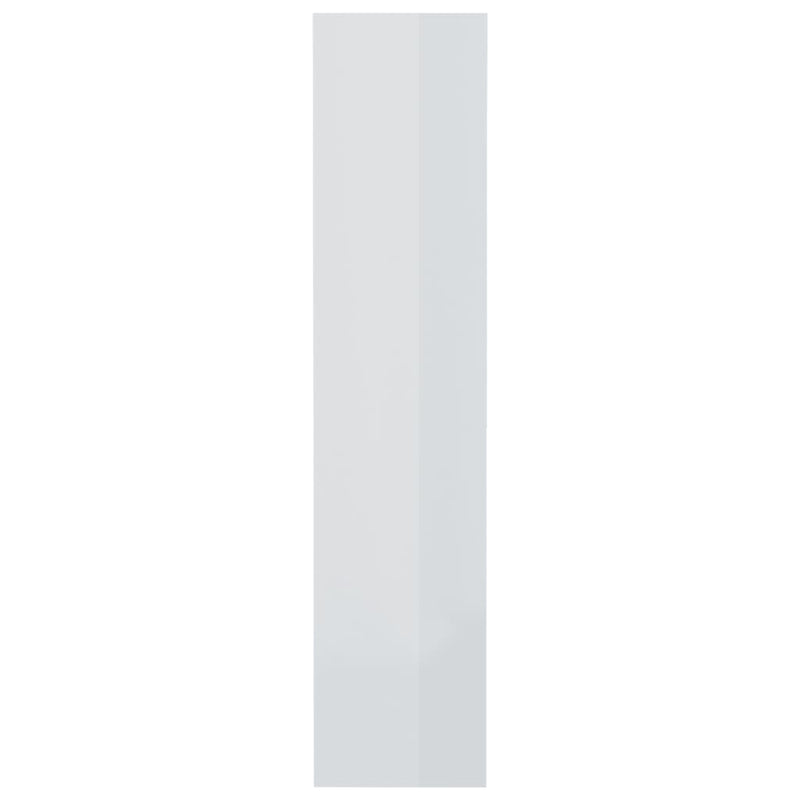 Bokhylle/romdeler høyglans hvit 80x30x135 cm sponplate