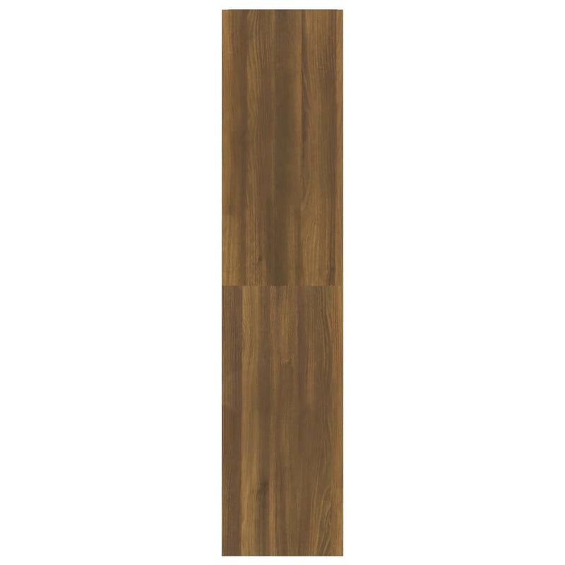 Bokhylle/romdeler brun eik 40x30x135 cm