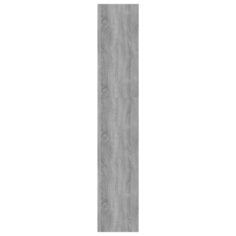 Bokhylle/romdeler grå sonoma eik 80x30x166 cm sponplate