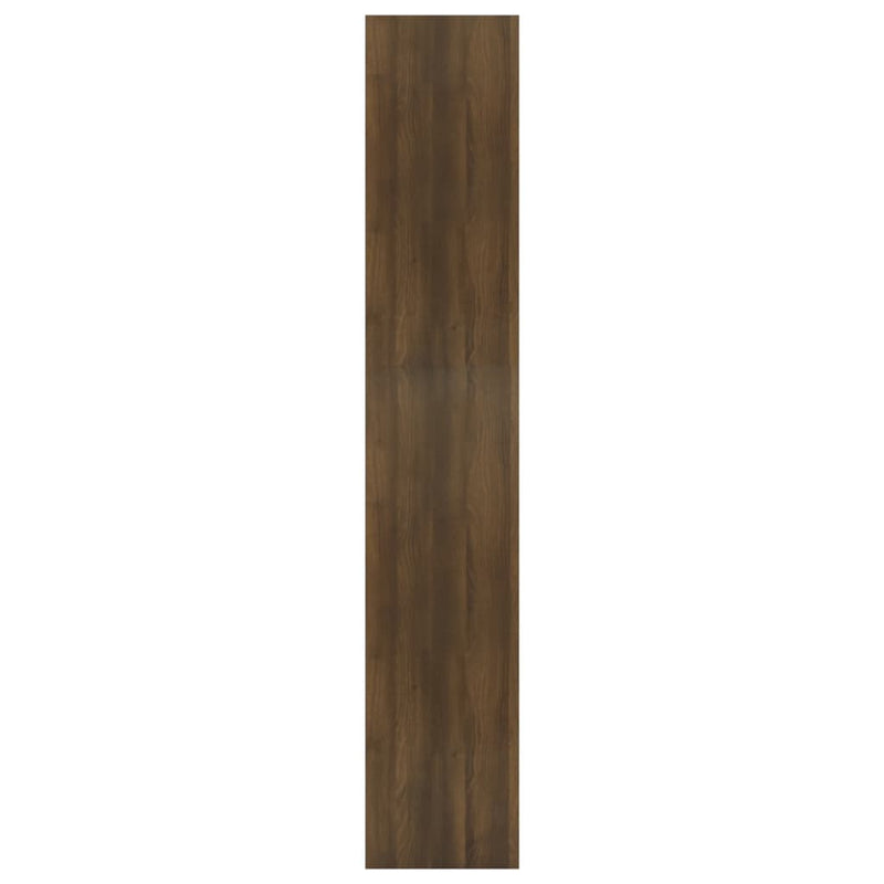 Bokhylle/romdeler brun eik 80x30x166 cm sponplate