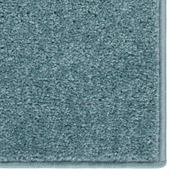 Teppe med kort luv 80x150 cm blå