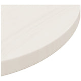 Bordplate hvit Ø50x2,5 cm heltre furu