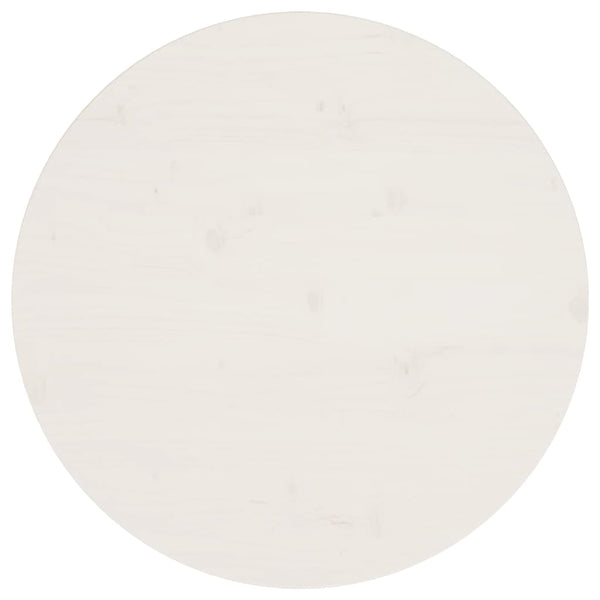 Bordplate hvit Ø60x2,5 cm heltre furu