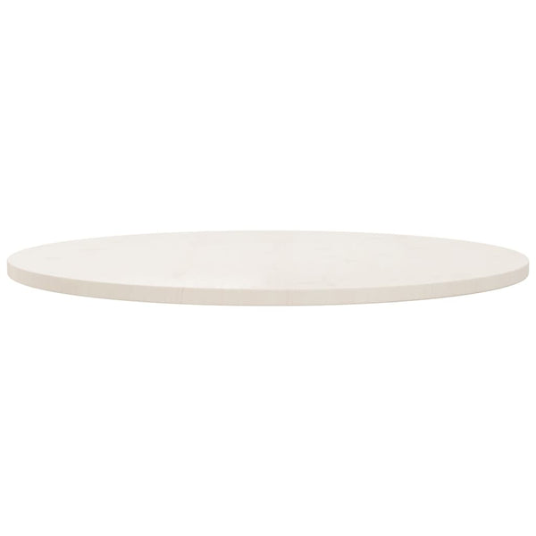Bordplate hvit Ø90x2,5 cm heltre furu