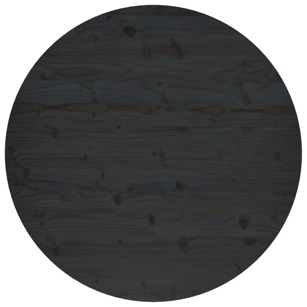 Bordplate svart Ø90x2,5 cm heltre furu