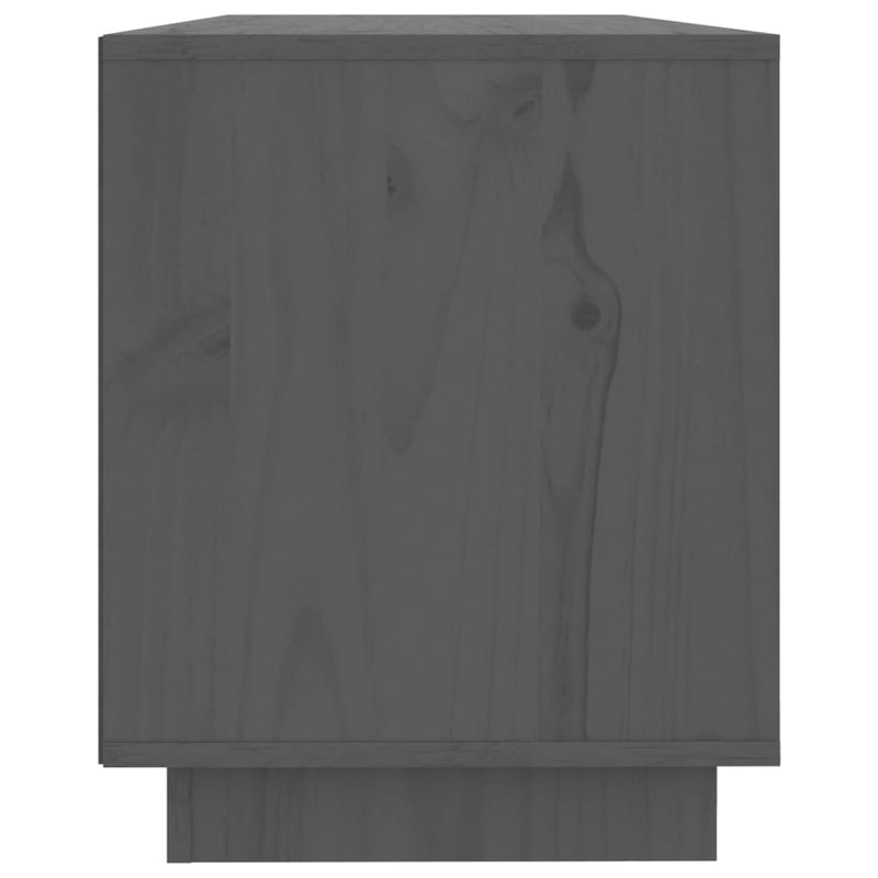 TV-benk grå110,5x35x44 cm heltre furu