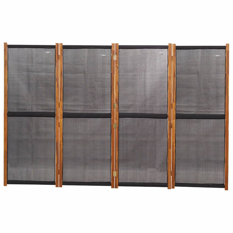 Romdeler 4 paneler svart 280x180 cm