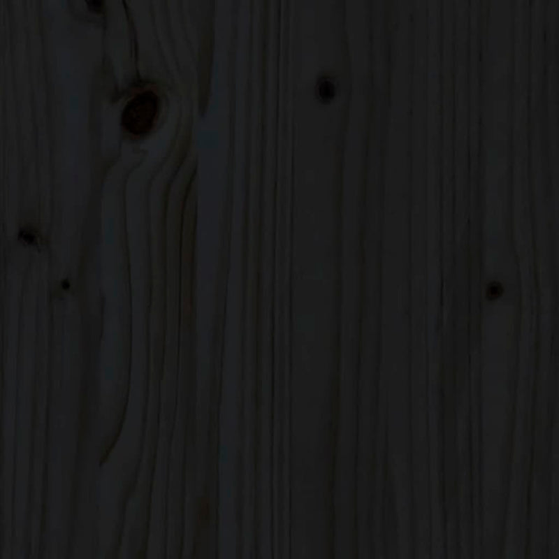 Sengegavl svart 206x4x100 cm heltre furu