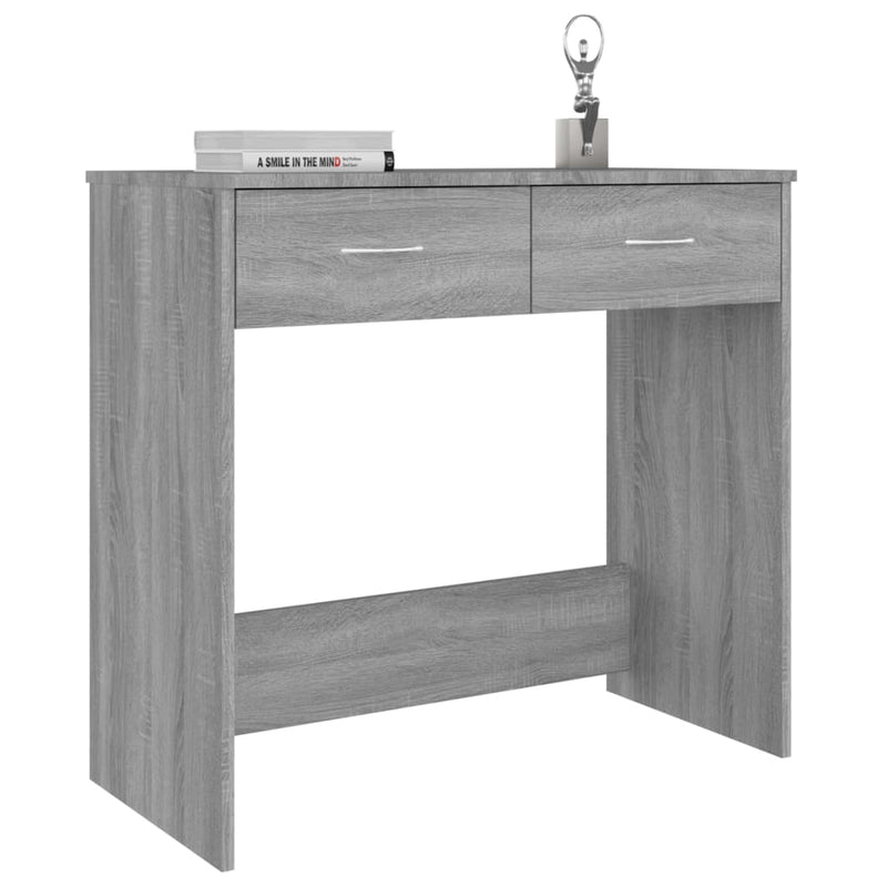 Skrivebord grå sonoma 80x40x75 cm konstruert tre