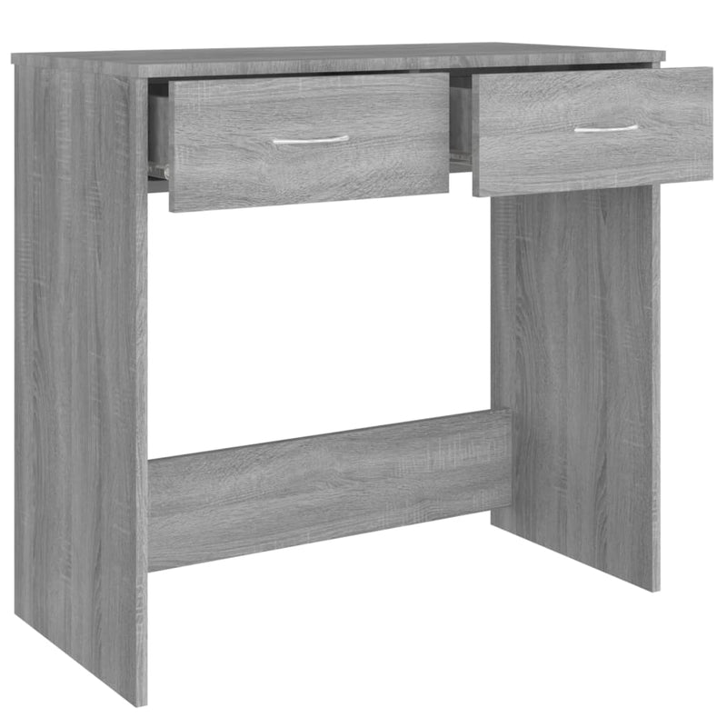 Skrivebord grå sonoma 80x40x75 cm konstruert tre