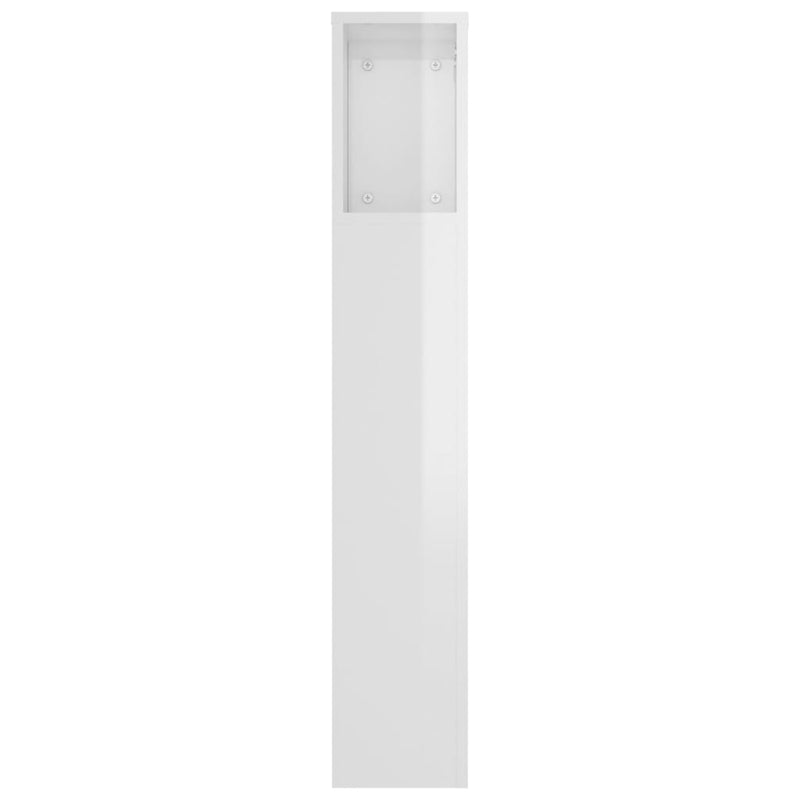 Sengegavlskap høyglans hvit 180x18,5x104,5 cm