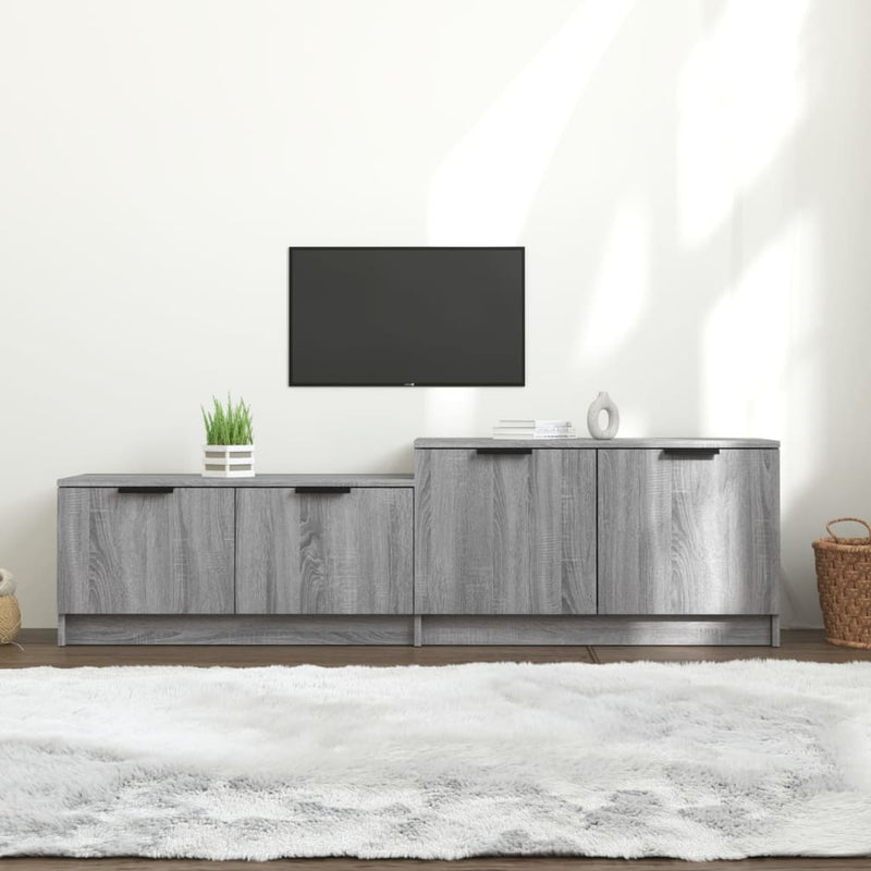 TV-benk grå sonoma 158,5x36x45 cm konstruert tre