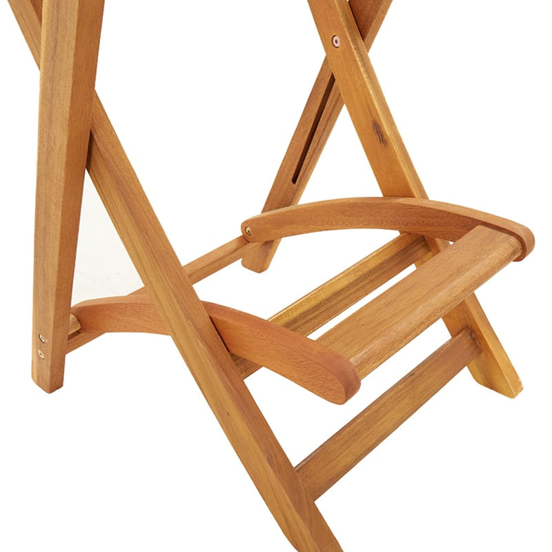 Sammenleggbare barstoler 2 stk heltre akasie