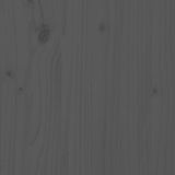 Sengegavl grå 93,5x3x81 cm heltre furu