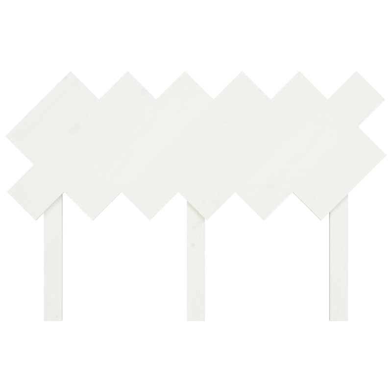 Sengegavl hvit 122,5x3x80,5 cm heltre furu