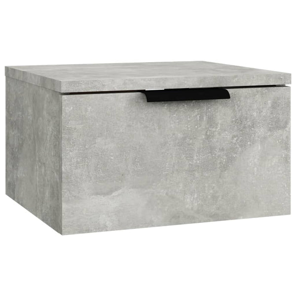 Veggmontert nattbord betonggrå 34x30x20 cm