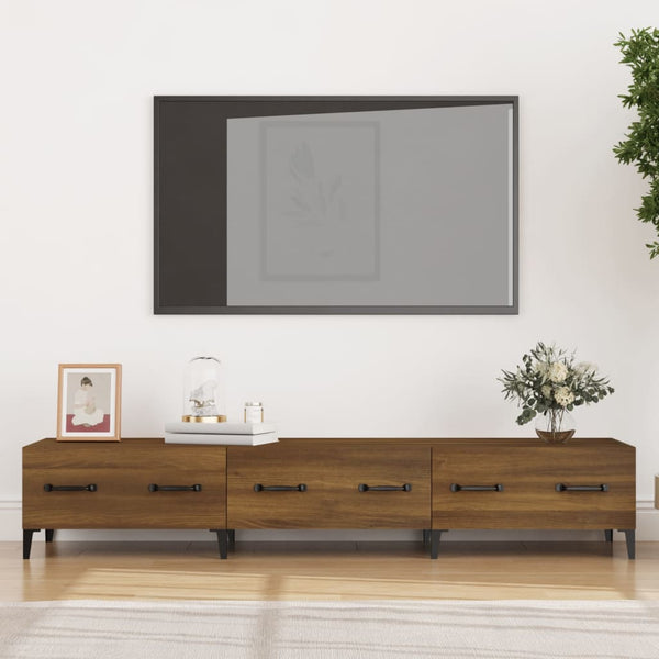 TV-benk brun eik 150x34,5x30 cm konstruert tre