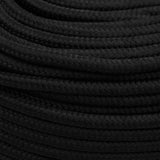 Arbeidstau svart 10 mm 25 m polyester