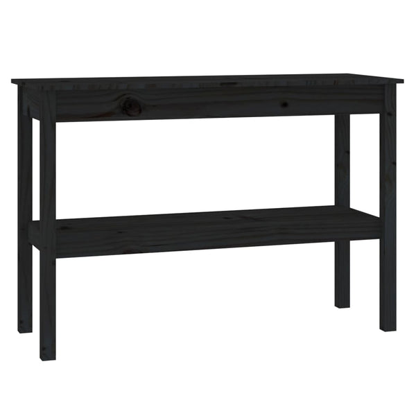Konsollbord svart 110x40x75 cm heltre furu