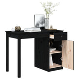 Skrivebord svart 100x50x75 cm heltre furu
