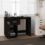 Skrivebord svart 95x50x75 cm heltre furu
