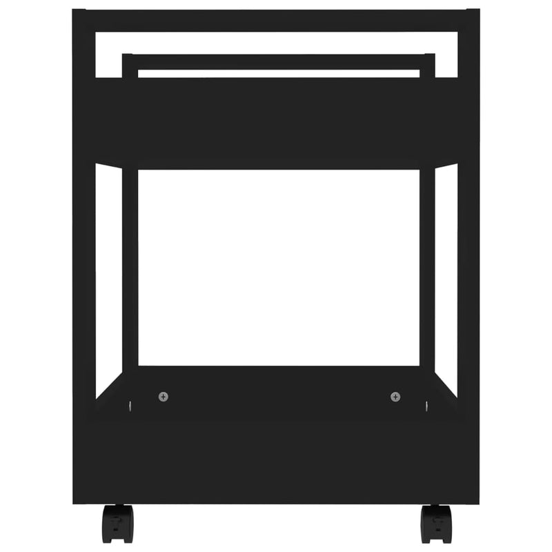 Tralle til skrivebord svart 60x45x60 cm konstruert tre