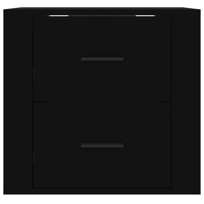 Veggmontert nattbord svart 50x36x47 cm