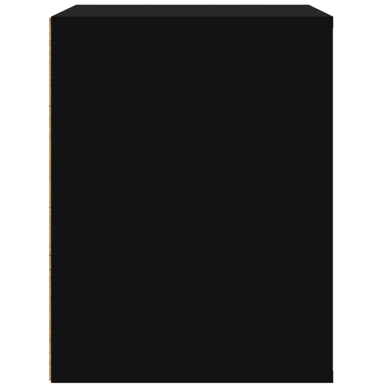 Veggmontert nattbord svart 50x36x47 cm