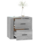 Veggmontert nattbord grå sonoma 50x36x47 cm