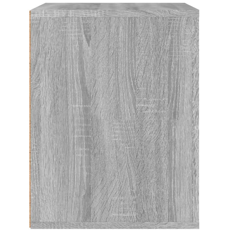 Veggmontert nattbord grå sonoma 50x36x47 cm