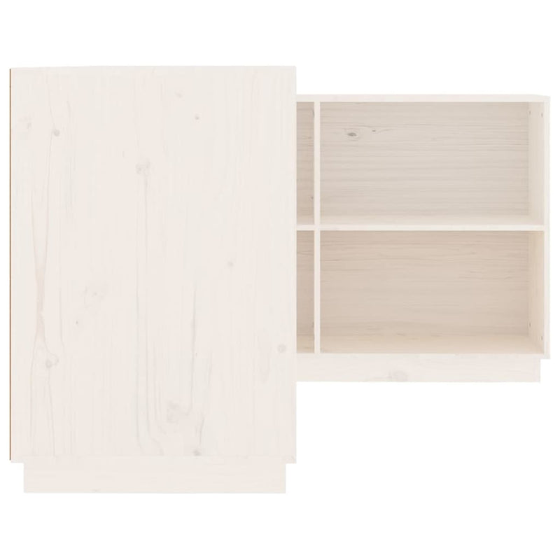 Skrivebord hvit 110x50x75 cm heltre furu