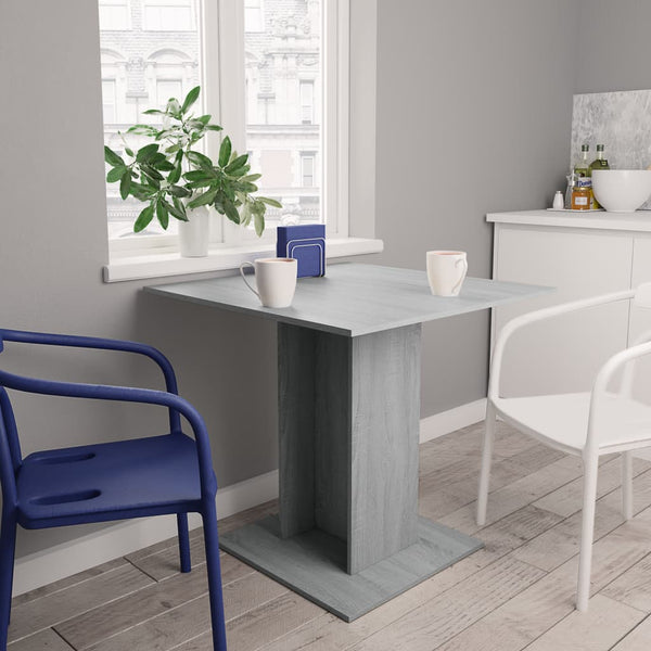 Spisebord grå sonoma 80x80x75 cm konstruert tre