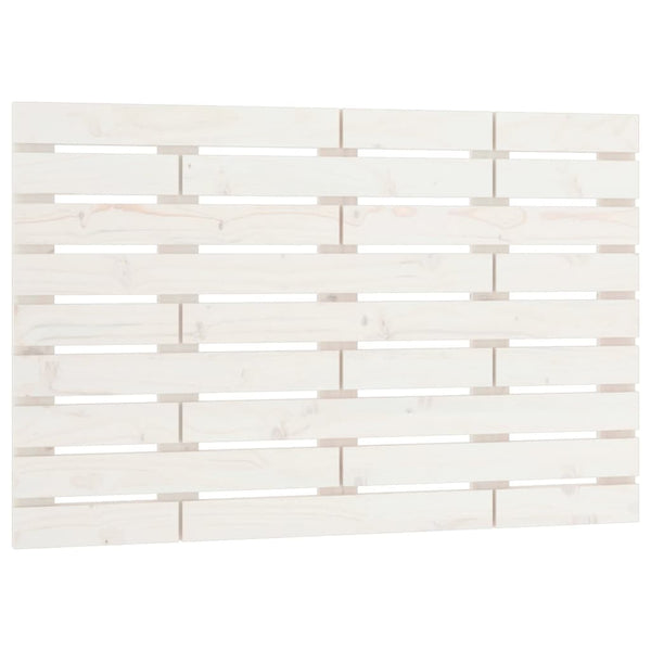 Veggmontert sengegavl hvit 106x3x63 cm heltre furu