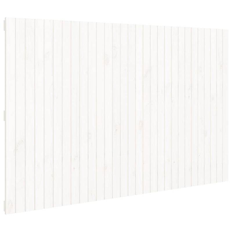 Veggmontert sengegavl hvit 185x3x110 cm heltre furu