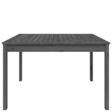 Hagebord grå 121x82,5x76 cm heltre furu
