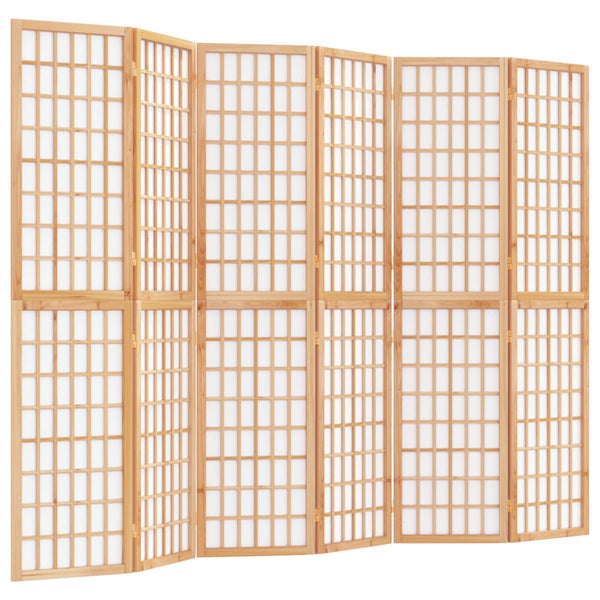 Sammenleggbar romdeler 6 paneler japansk stil 240x170 cm svart