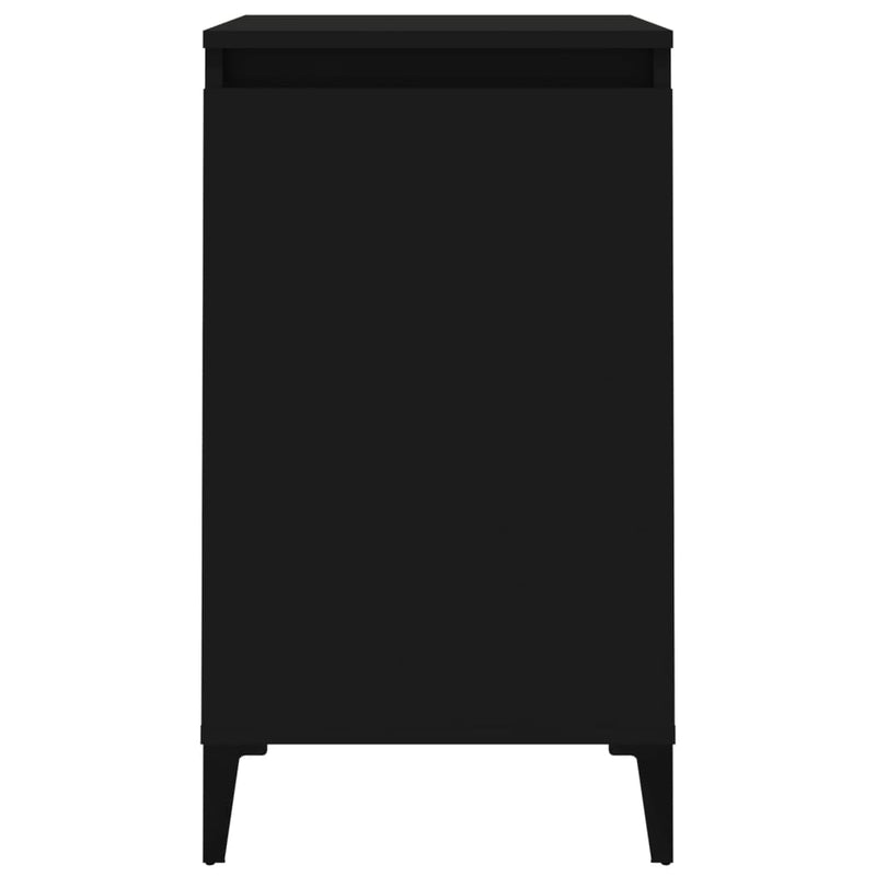 Nattbord svart 40x35x70 cm konstruert tre