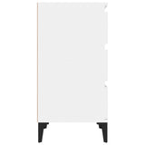 Nattbord høyglans hvit 40x35x70 cm konstruert tre