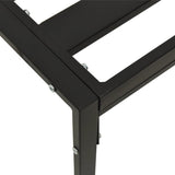 Hagesalongbord svart 60x60x35 cm stål