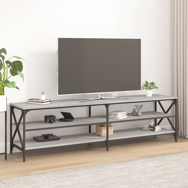 TV-benk grå sonoma 180x40x50 cm konstruert tre