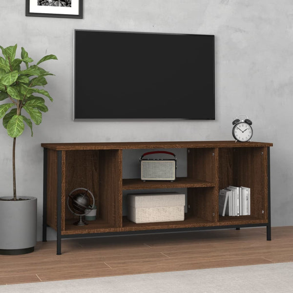 TV-benk brun eik 102x35x45 cm konstruert tre