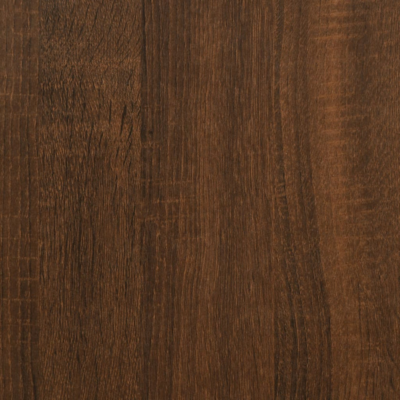Bokhylle brun eik 69,5x32,5x90 cm konstruert tre