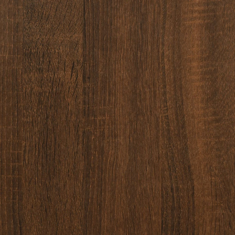 Bokhylle brun eik 69,5x32,5x90 cm konstruert tre