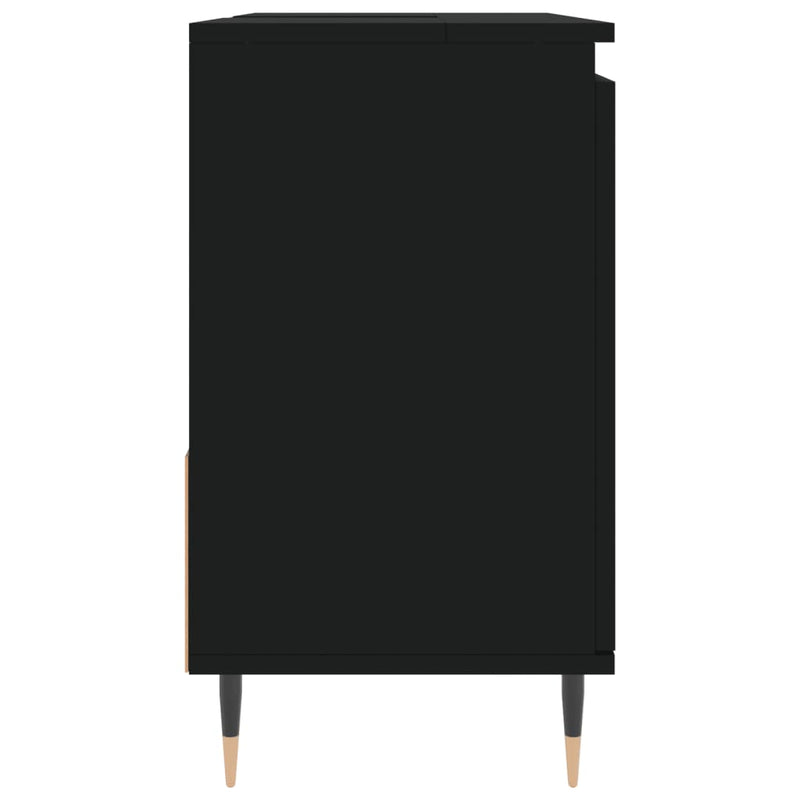 Baderomsskap svart 65x33x60 cm konstruert tre