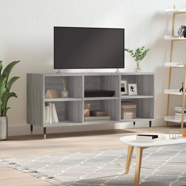 TV-benk grå sonoma 103,5x30x50 cm konstruert tre